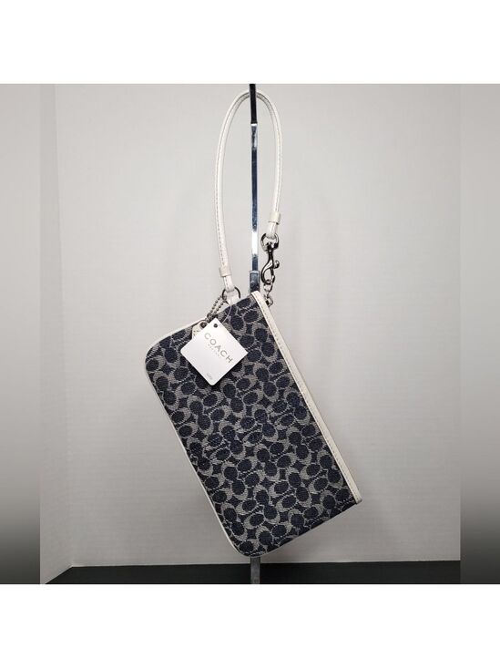 Coach Handbags - Coach Small Wristlet In Signature C's Denim #CA538